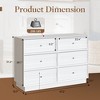NicBex 6 Drawers Double Dresser for Bedroom,Chest of Drawers with Crystal Knobs Design,Modern Freestanding Dresser,Storage Dressers for Bedroom - 3 of 4