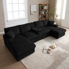 GDFStudio Rye Modern 126" 6-Seater U-Shaped Corduroy Upholstered Sectional Sofa with Console - 2 of 4