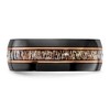 Black Bow Jewelry 8mm Black Zirconium, Rose Tone & Tan Antler Inlay Standard Fit Band - 3 of 4