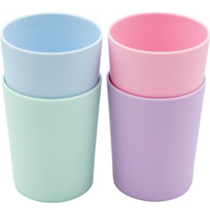 WeeSprout Bamboo Toddler Cups, Organic & Non-Plastic Cup for Big Kids or Baby, 10 oz, Set of 4 - 1 of 4