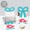Big Dot of Happiness Donut Worry, Let's Party - Square Favor Gift Boxes - Doughnut Party Bow Boxes - Set of 12 - 3 of 4