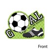 Big Dot of Happiness Goaaal - Soccer - Shaped Fill-in Invitations - Baby Shower or Birthday Party Invitation Cards with Envelopes - Set of 12 - 2 of 4