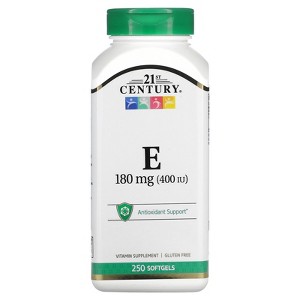 21st Century Vitamin E, 180 mg (400 IU), 250 Softgels - 1 of 2