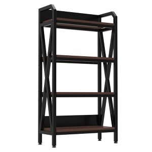 AENKYO 56.3 Tall 4-Tier Bakers Rack with Wooden Shelves, Easy to Assemble, Metal and Wood Kitchen Storage Organizer for Pantry & Kitchen - 1 of 4
