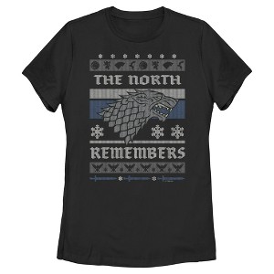 Women's Game of Thrones The North Remembers Ugly Christmas Sweater T-Shirt - 1 of 4