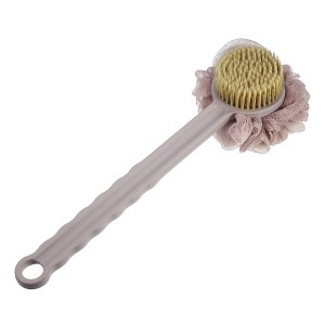 Unique Bargains Double Side Long Handle Bath Brush 15.35"x4.72"x4.13" 1 Pc - 1 of 4