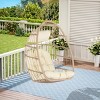 Outdoor Swing Egg Chair,Garden Rattan Hanging Egg Chair With Water Resistant Cushion,Egg Chair For Patio,Garden-Cuddlewood - 2 of 4