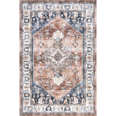 nuLOOM Lawrence SpinClean Machine Washable Stain-Resistant Area Rug