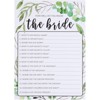 Juvale 5-Set Bridal Shower Game Cards Greenery Boho Themed Wedding Party Activity Supplies, Bingo He Said She Said Marriage Advice Up to 50 Guests - image 4 of 4