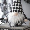 SEVOBAL Party Decorations and Accessories Fabric Sitting Gnome with Orange Knit Hat Perfect for Parties Halloween, Black White, 83"*4.7"*15.7" - 3 of 4