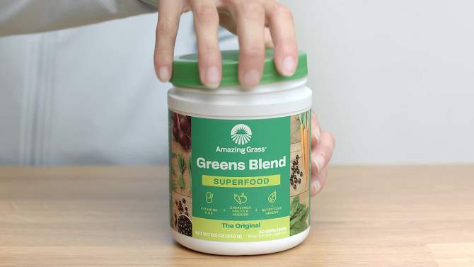 Amazing Grass Green Superfood Energy Vegan Powder - Lemon Lime - 7.4oz, 2 of 10, play video