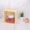 Unique Bargains Unfinished Wooden Display Case with Acrylic Handle for Collectibles - 4 of 4