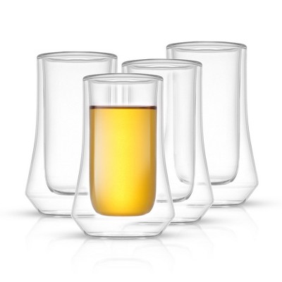 JoyJolt Set of Four 2.5-oz Cosmos Crystal Shot Glasses 