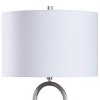 Brushed Steel Metal Table Lamp - StyleCraft: Contemporary 36-Inch, UL Listed, Linen Shade, No Assembly Required - 2 of 3