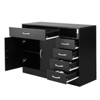 Karl Home | Sideboard Black with 2 Door 4 Drawer - 3 of 4