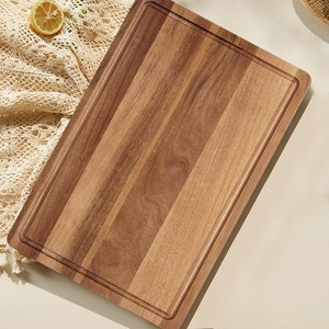 Acacia Wood Cutting Board for Kitchen, 18x12 Inch Reversible Butcher Block Chopping Board with Deep Juice Groove - 1 of 4