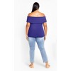 Women's Plus Size Marseille Top - ultra marine | CITY CHIC - 2 of 4
