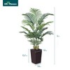 DR.Planzen 72" Artificial Palm Tree - 6FT UV Resistant Fake Plant with14 Silk Leaves & 15.7" Planter for Indoor House Plants, Tall Faux Trees 1 Pack - 4 of 4