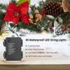 6 Ft Pre-Lit Christmas Garland with Lights for Mantle Table Setting Fireplace, Outdoor Indoor Artificial Garland for Staircase Front Door Porch Home - 3 of 4
