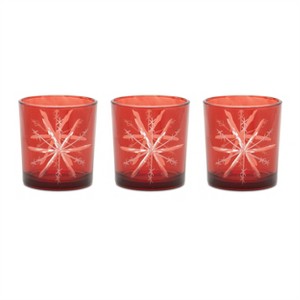 Glass Snowflake Votive Holder (Set of 3) - 1 of 2
