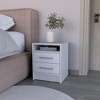 NicBex 15.7 inch Wide Nightstand with 2 Drawers,Modern Side Table with One Open Shelf,Bedside Table for Bedroom,Living Room - 2 of 4