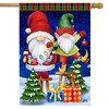 Christmas Gnomes House Flag Holiday Humor Elf Presents 28" x 40" Briarwood Lane - 2 of 4