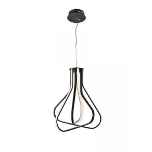 Elegant Lighting Dahlia 3 light in Black Pendant - 1 of 4