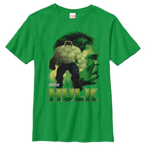 Boy's Marvel Avengers: Infinity War Hulk View T-shirt - Kelly Green ...