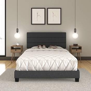 Cossette Linen Channel Upholstered Bed - Eco Dream