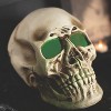 Morris Costumes 10.25 in Giant Light-Up Plastic Skull Halloween Decoration - Off-White - 2 of 3