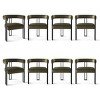 Set of 8 Modern Velvet Dining Chairs, Upholstered Armchairs with Metal Legs, Contemporary Accent Chairs for Dining Room & Kitchen-Maison Boucle - 2 of 4