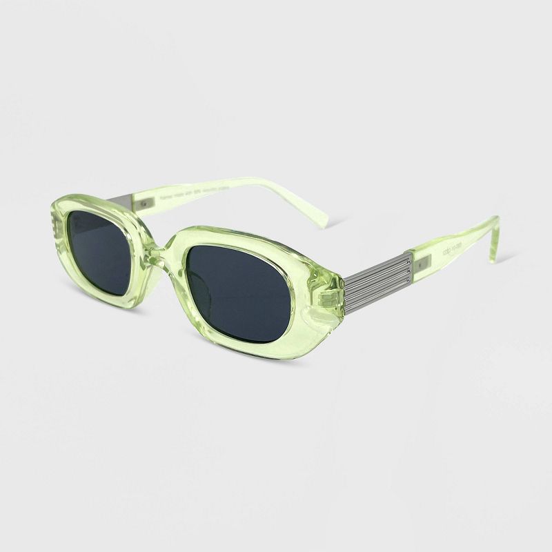 Women&#39;s Plastic Metal Combo Crystal Oval Sunglasses - Wild Fable&#8482; Lime Green, 2 of 3