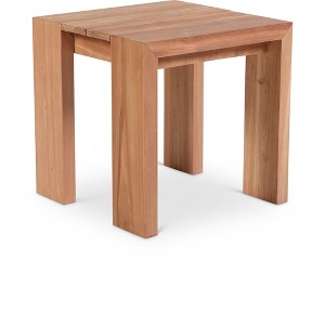 Meridian Furniture,Tulum Natural Teak Outdoor End Table - 1 of 4