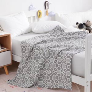 3 Layer Muslin Cotton Toddler Blanket, Super Soft and Warm Crib Blanket - NTBAY - 1 of 4