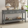 KIGFTSOD Contemporary 3-Drawer Console Table with 1 Shelf, Entrance Table for Entryway, Hallway, Living Room, Foyer, Corridor - 2 of 4