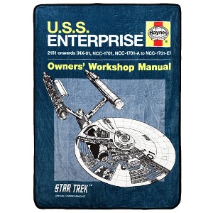 Star Trek Fleece Throw: U.S.S. Enterprise Ship Owner's Manual - 1 of 2