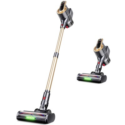 Itopfox Cordless Vacuum Cleaner with 550W HyperPower Suction, 65Mins Runtime, Self-Standing, LED Display, Anti-Tangle Brush for Pet Hair, Carpet