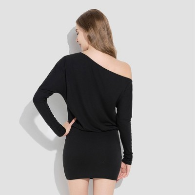 Женские платья Wild Fable Women's Long Sleeve Knit Mini Bodycon Dress - Wild Fable™ Black XL — фото 2
