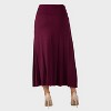 24seven Comfort Aapparel Maternity Solid Color Elastic Waist Maxi Skirt - 3 of 4