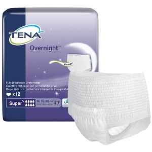 TENA ProSkin Overnight Super Protective Disposable Underwear Pull On with Tear Away Seams X-Large - 1 of 3