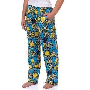 Minions Pajamas Women's All Over Character Print Lounge Sleep Pants - 1 of 4