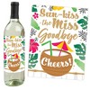 Big Dot of Happiness Last Luau - Tropical Bachelorette Party and Bridal Shower Decorations for Women and Men - Wine Bottle Label Stickers - Set of 4 - 2 of 4