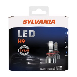 SYLVANIA H9 LED -  Fog Lights For Cars and Trucks - Headlight Bulbs for Off Road Powersports - 6000k Cool White LED Light - Long-Lasting Bulbs - 1 of 4