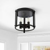 Binsor 3 Light 12" Pendant - FLU4054 - Bronze/Clear - Safavieh - 3 of 4