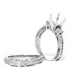 Pompeii3 1 1/4ct Diamond Engagement Wedding Ring 14K White Gold Ring Set - 2 of 4
