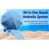 Anchor Works: Classic Beach Umbrella & AnchorONE Kit – Sky Blue - 7.5ft - 4 of 4