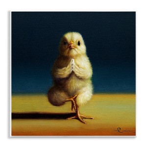 Stupell Industries Yellow Chick Meditating Yoga Pose Animal Fitness Wall Plaque Art - 1 of 4