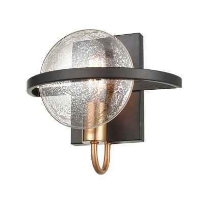 Elk Home Oriah 1 - Light Wall Light in  Matte Black/Satin Brass