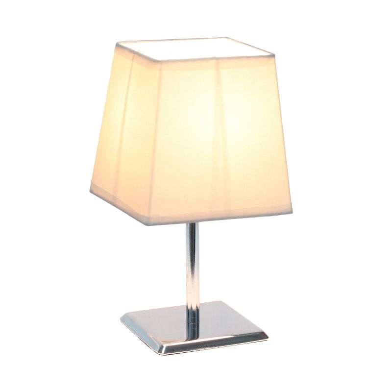  Mini Table Lamp with Squared Empire Fabric Shade - Simple Designs, 3 of 8