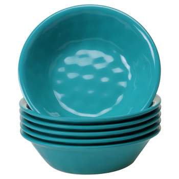 Certified International Solid Color Melamine Bowls 22oz Teal - Set of 6